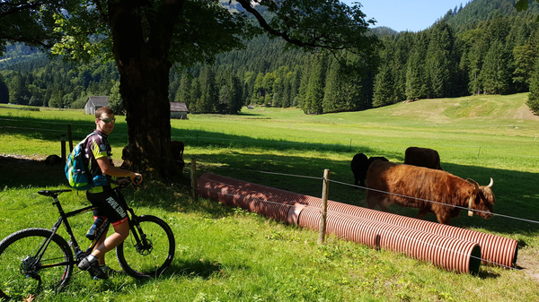 Kurze Pause auf der Blaa-Alm